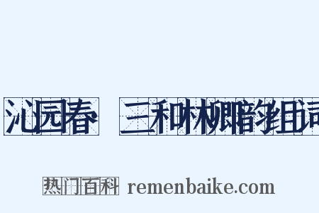 沁园春·三和林卿韵组词是什么意思的图片